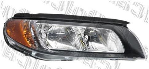 Volvo S80 3/2006- svetlo H7+H9 pravé / čierny kryt odrazky