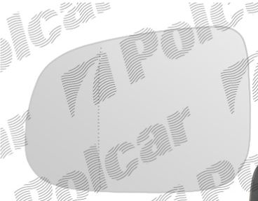 Volvo S80 3/2006- Sklo vonkajšieho zrkadla s držiakom vykurované ľavé 