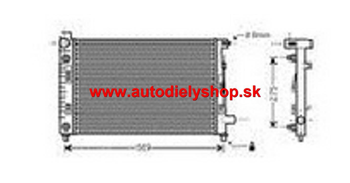 Mercedes A 97-8/04 chladič vody 1,4i-1,6i-1,7 CDi s AC