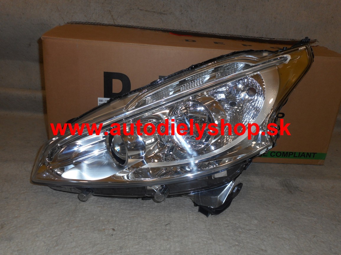 Peugeot 208 04/12- predné svetlo H7+H7 el. ľavé s LED  svietením 