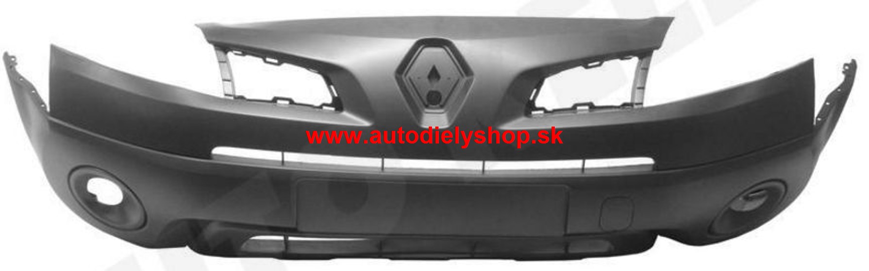 Renault KOLEOS 09/08- Predný narazník pro lak s otvorom pre mlhovky