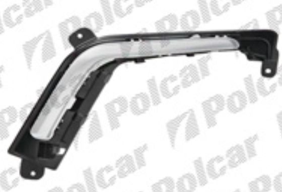 Peugeot 308 4/2011- lišta v prednom nárazníku chróm/čierna ľavá