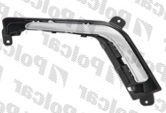 Peugeot 308 4/2011- lišta v prednom nárazníku chróm/čierna pravá