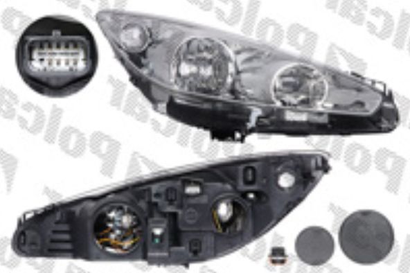 Peugeot 308 4/2011- svetlo H1+H7 el. s motorčekom pravé s denným svietením 
