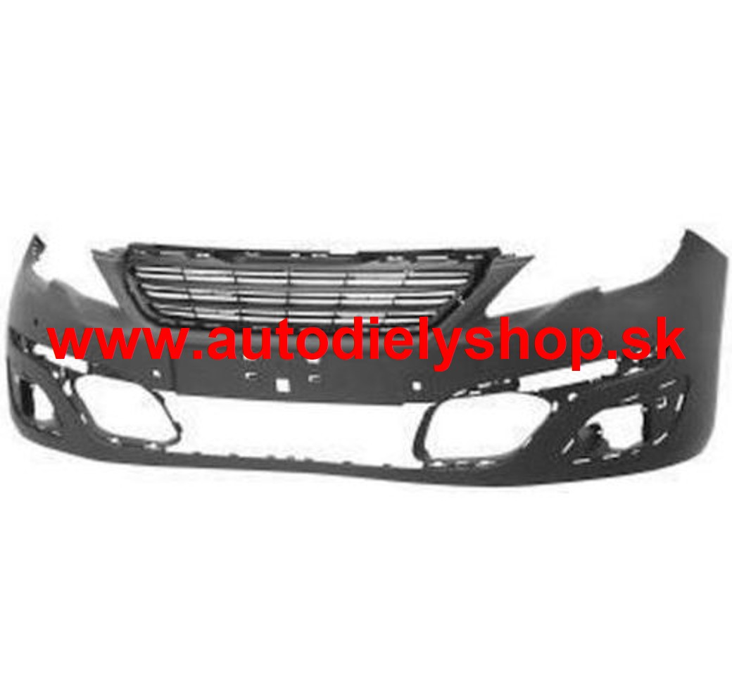 Peugeot 308 2013- Predný nárazník /s otvormi pre parkomat/