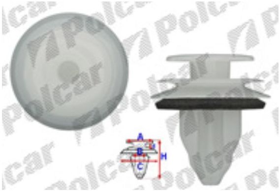 Toyota IQ 2009- spony čalúnených bokov dverí 10 ks