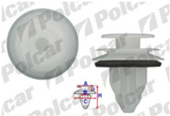 Toyota VERSO 03/09- spony čalúnených bokov dverí 10 ks