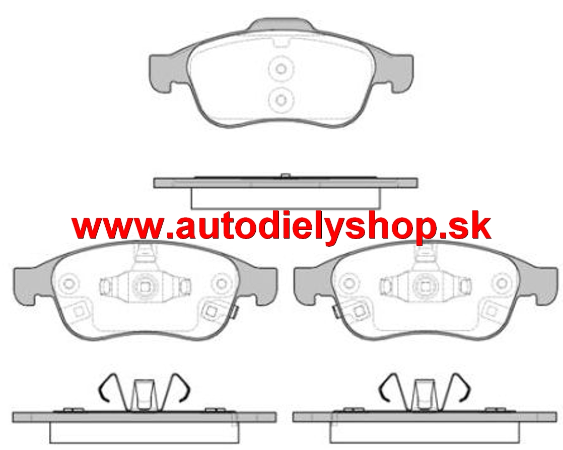 Fiat 500 X 9/2014- predné platničky sada /ROADHOUSE/