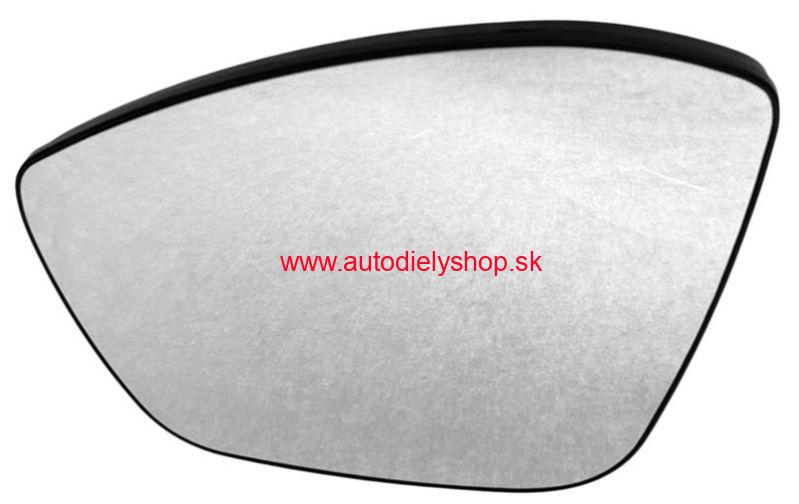 Peugeot 2008 3/2013- sklo spätného zrkadla s plast. držiakom ľavé 