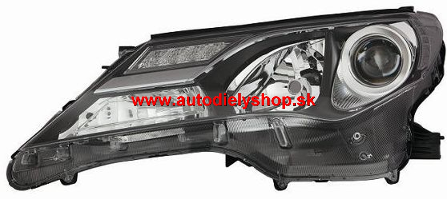 Toyota RAV 4 2013-12/2015 svetlo XENON (D4S) / HB3, aut ovl, čierny rámik ľavé