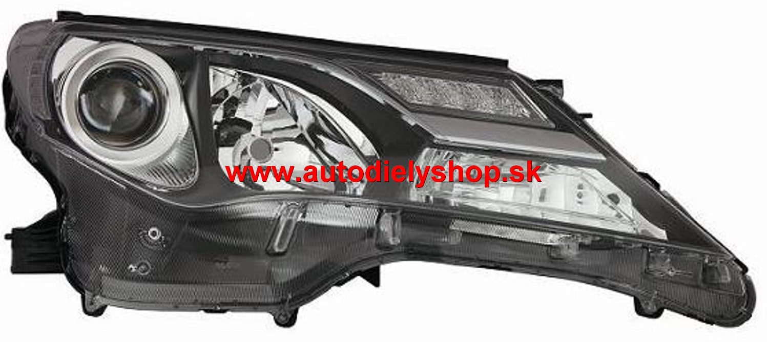 Toyota RAV 4 2013-12/2015 svetlo XENON (D4S) / HB3, aut ovl, čierny rámik pravé
