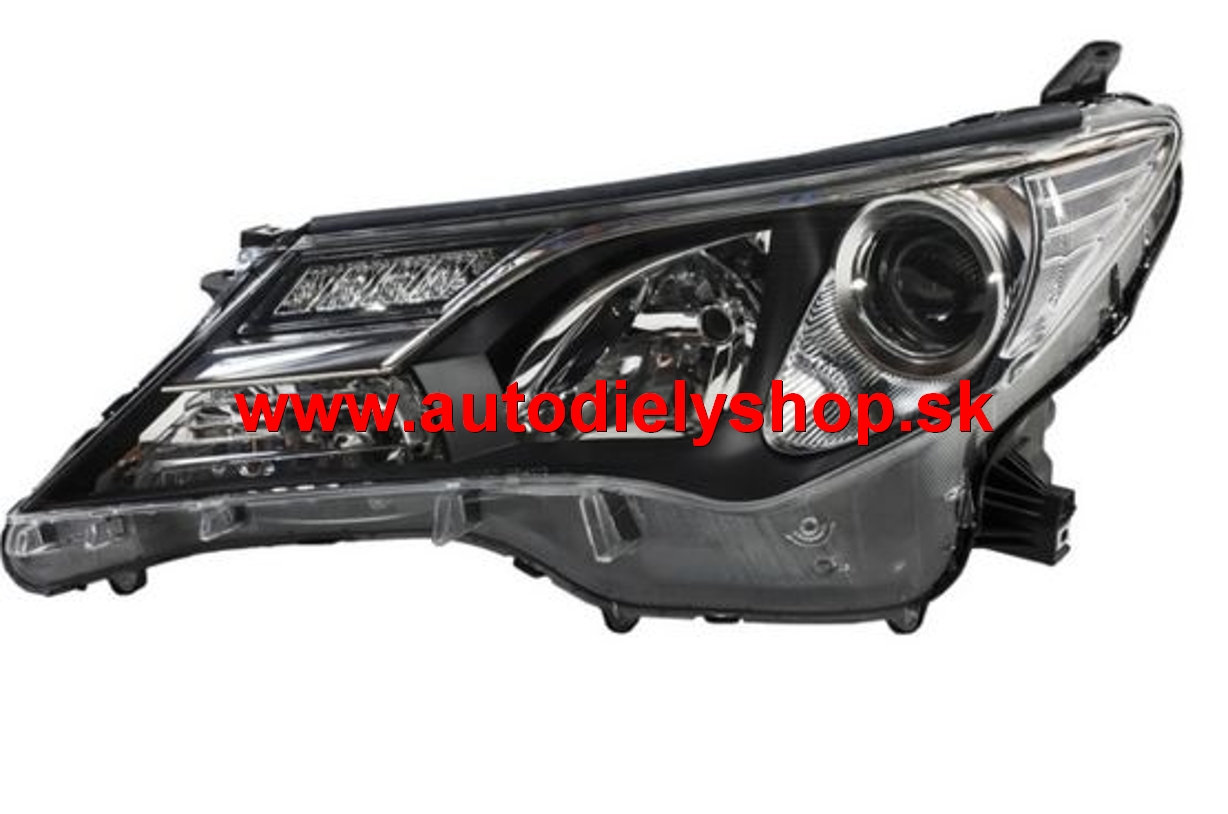 Toyota RAV 4 2013-12/2015 svetlo HB3 / HB3 / LED, aut ovl, čierny rámik ľavé