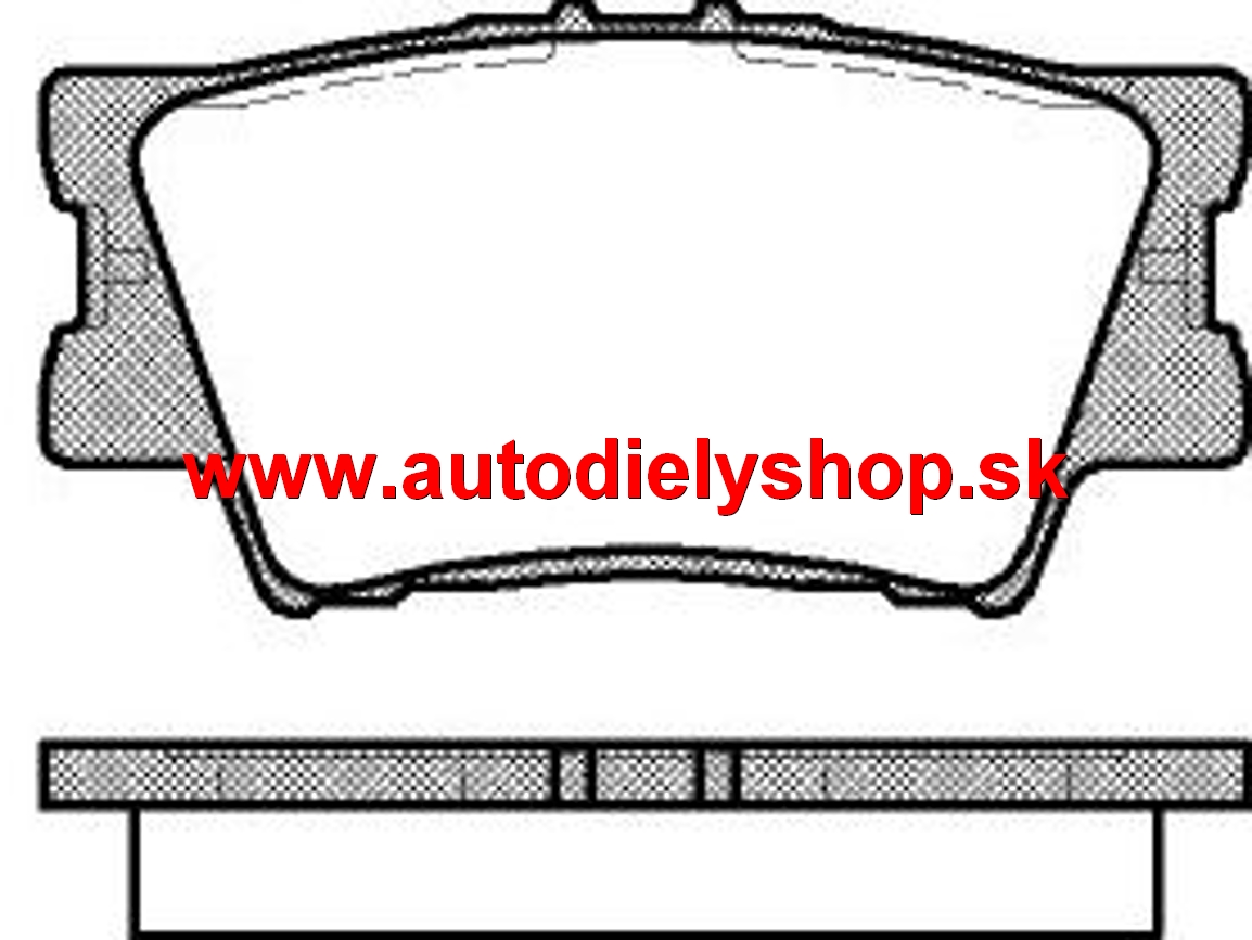 Toyota RAV 4 2013-12/2015 zadné platničky sada /ROADHOUSE/