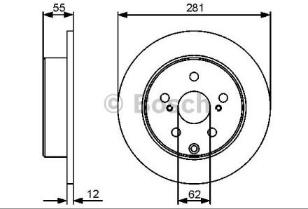 Toyota RAV 4 2013-12/2015 zadné kotúče sada L+P /BOSCH/