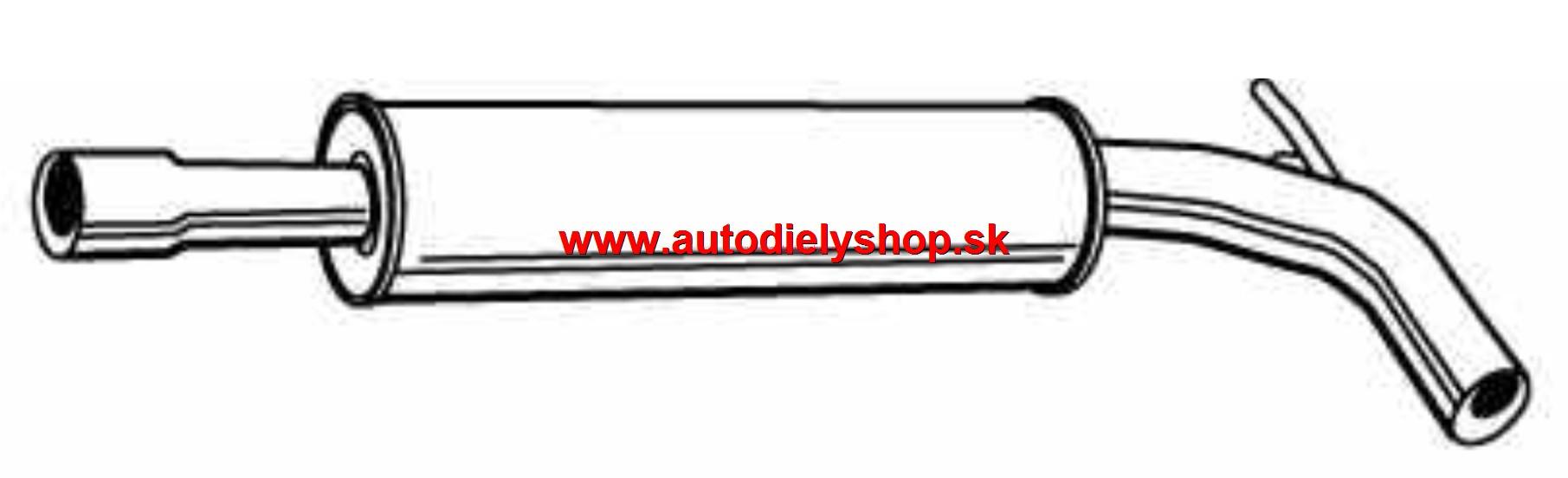 VW POLO 94-99 stred výfuku 1,9D /47kw 
