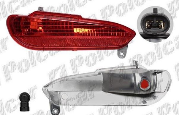 Fiat Punto 02/12- zadná hmlovka v nárazníku Ľavá