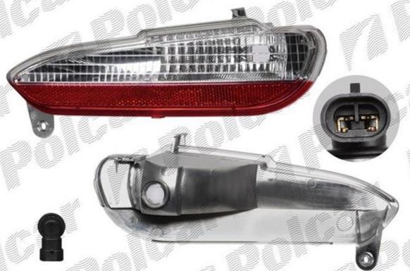 Fiat Punto 02/12- zadná hmlovka v nárazníku Pravá
