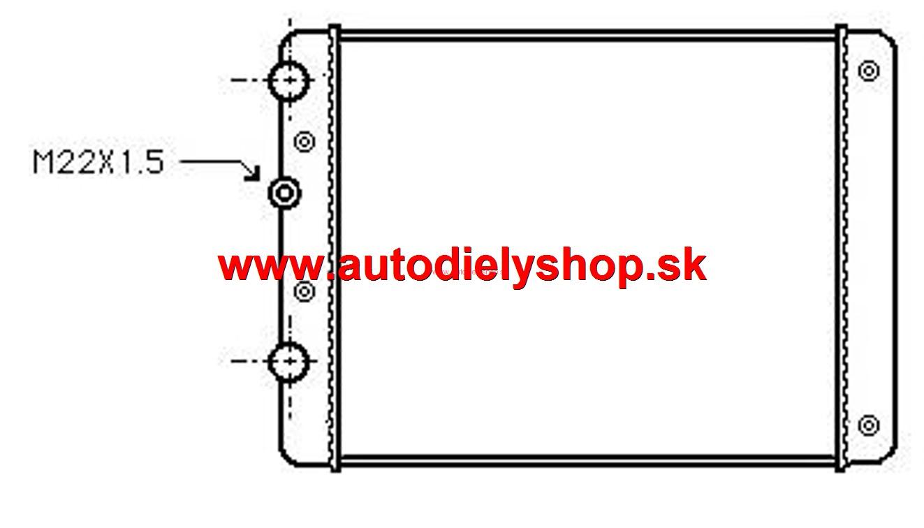 VW Polo 10/99-12/01 chladič vody 1,7SDi s AC 