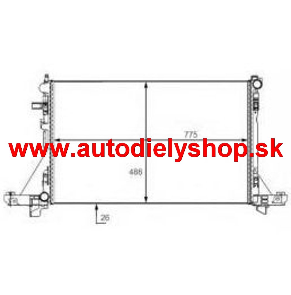 Opel MOVANO 5/2010- chladič vody s AC / BEHR-HELLA