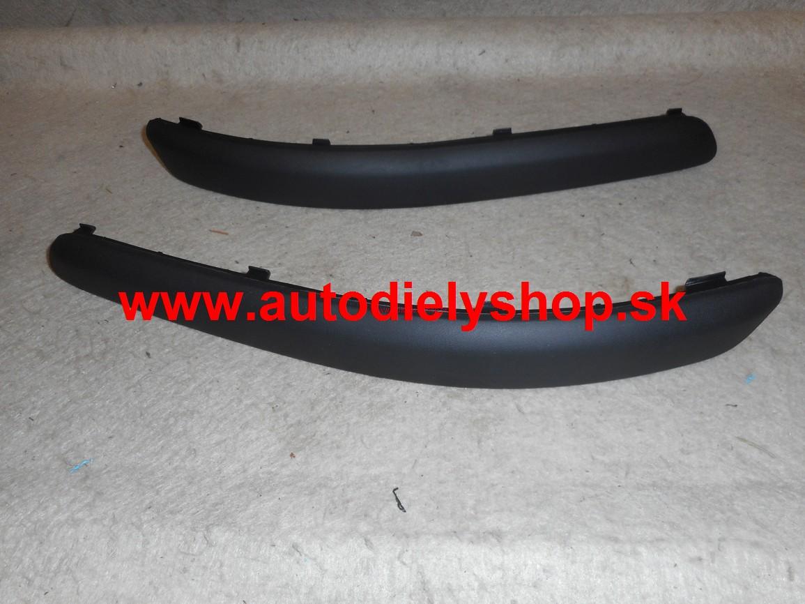 VW Polo 3/05- bočná lišta predného nárazníku Sada L+P 
