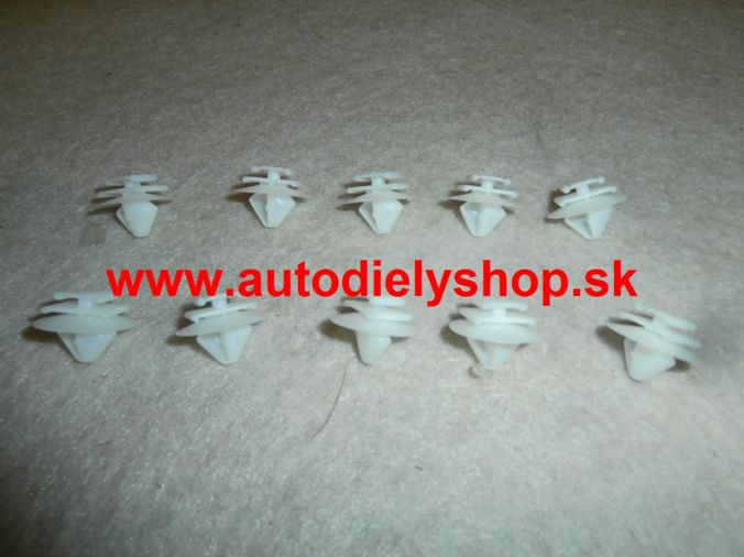 Peugeot 207 5/06- príchytky bočných líšt dverí 10 ks