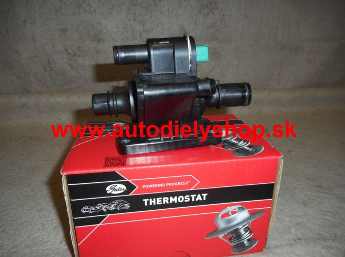 Citroen C3 12/05-12/09 termostat komplet s prírubou/GATES/ 1,4HD