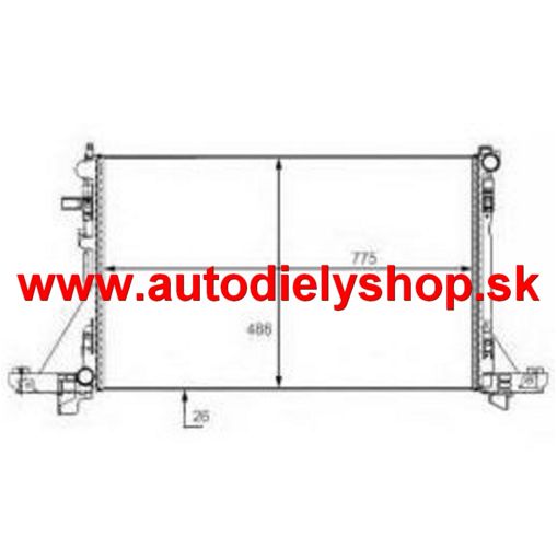 Renault MASTER 2/2010- chladič vody s AC / BEHR-HELLA