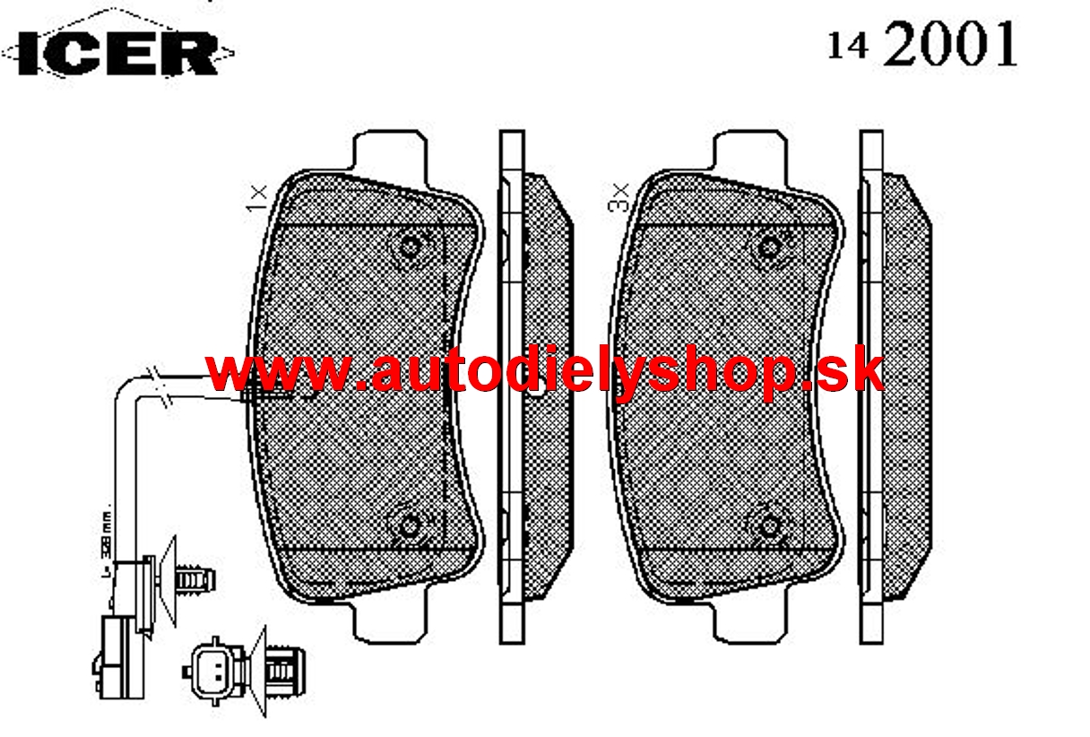Renault MASTER 2/2010- zadné platničky Sada / ICER /