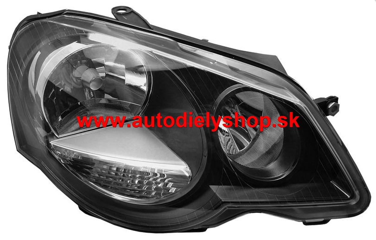 VW POLO 3/05- svetlo H1+H7 Pravá,čierne 