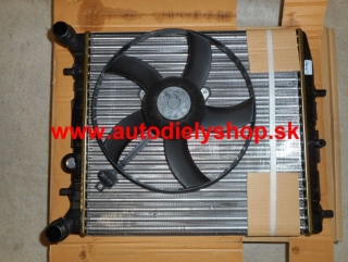 Škoda FABIA III 8/2014- chladič vody s ventilátorom 1,2i
