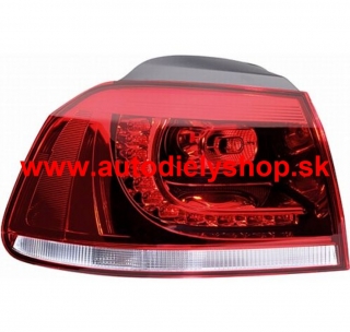 VW GOLF VI GTI 5/09-12 zadné svetlo LED vonkajšie komplet červené ľavé 