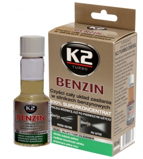 K2 BENZIN 50ml - Čistič benzínovej palivovej sústavy