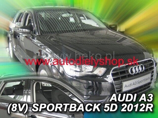 Audi A3 Sportback 5-dverí 2013-2020 (so zadnými) - deflektory Heko