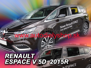 Renault Espace od 2015 (so zadnými) - deflektory Heko
