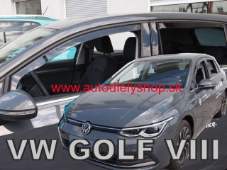 VW Golf VIII Htb od 2020 (so zadnými) - deflektory Heko