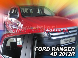 Ford Ranger 4-dvere od 2012 (so zadnými) - deflektory Heko