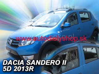 Dacia Sandero 2012-2020 (so zadnými) - deflektory Heko