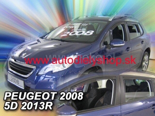 Peugeot 2008 2013-2019 (so zadnými) - deflektory Heko