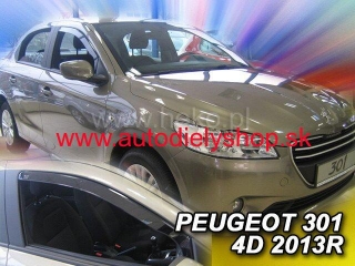 Peugeot 301 od 2012 (predné) - deflektory Heko