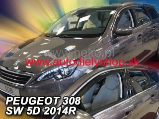 Peugeot 308 SW od 2013 (so zadnými) - deflektory Heko