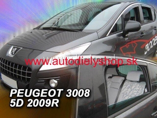 Peugeot 3008 2008-2016 (so zadnými) - deflektory Heko