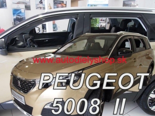 Peugeot 5008 od 2017 (so zadnými) - deflektory Heko