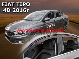 Fiat Tipo Sedan, Htb, Cross od 2016 (so zadnými) - deflektory Heko