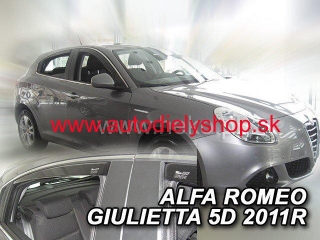 Alfa Romeo Giulietta od 2010 (so zadnými) - deflektory Heko