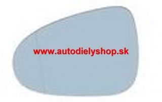 VW TOUAREG 01/10- sklo zrkadla ľavé s držiakom modré sklo 