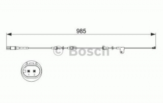 BMW X5 F15 10/13- snímač opotrebenia na predné platničky /BOSCH/