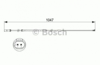 BMW X5 F15 10/13- snímač opotrebenia na zadné platničky /BOSCH/
