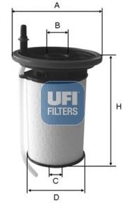 Fiat PANDA 2012- palivový filter /UFI/