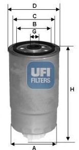 Fiat FREEMONT 03/2011- palivový filter /UFI/