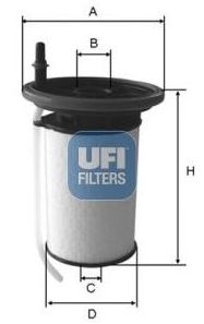Fiat 500 X 9/2014- palivový filter /UFI/